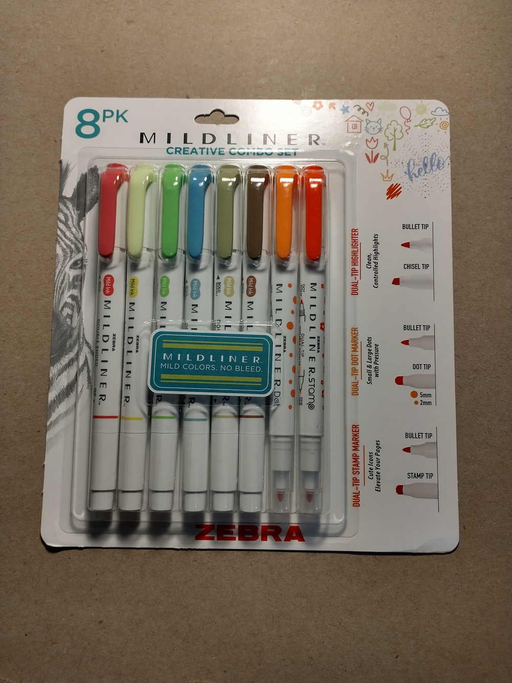 Zebra Mildliner Creative Combo Set – Candy Rush 8 pk